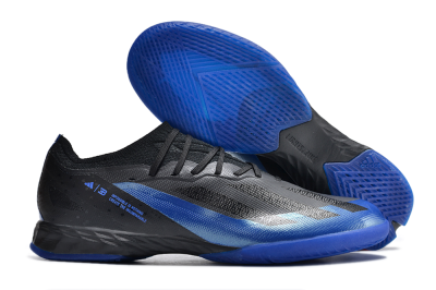 Men's Adidas X Crazyfast.1 IC Football Shoes - Blue/Black