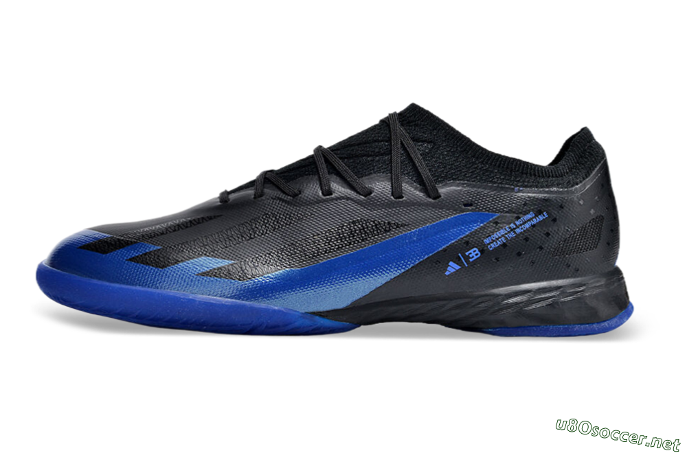 Men's Adidas X Crazyfast.1 IC Football Shoes - Blue/Black 0
