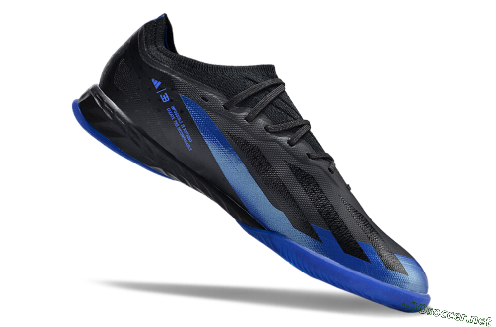 Men's Adidas X Crazyfast.1 IC Football Shoes - Blue/Black 4