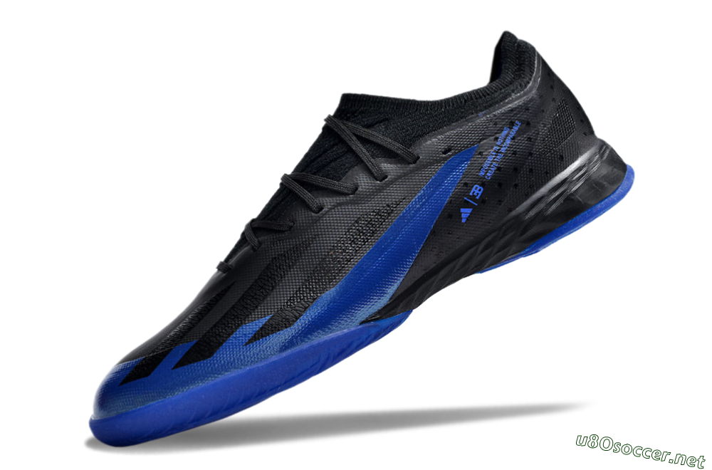 Men's Adidas X Crazyfast.1 IC Football Shoes - Blue/Black 5