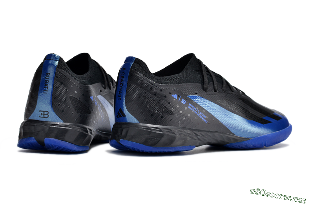 Men's Adidas X Crazyfast.1 IC Football Shoes - Blue/Black 6