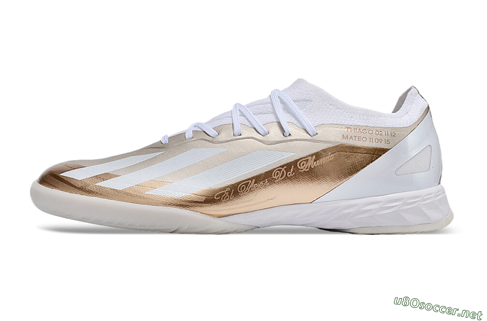 Men's Adidas X Crazyfast.1 IC Football Shoes - Gold/White 0