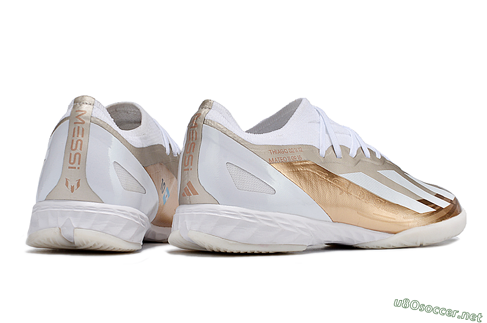 Men's Adidas X Crazyfast.1 IC Football Shoes - Gold/White 6