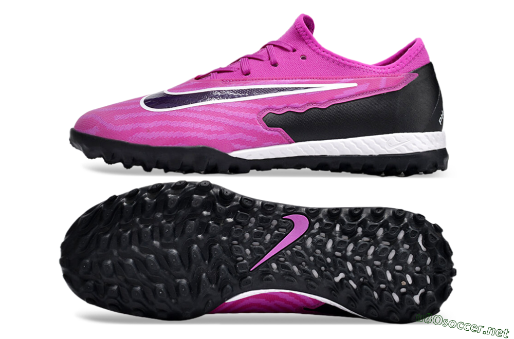 Men's Nike React Phantom GX Pro TF Football Shoes - Pink/Purple/Black 1