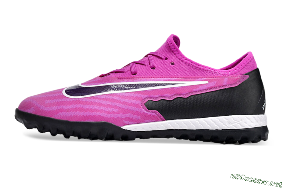 Men's Nike React Phantom GX Pro TF Football Shoes - Pink/Purple/Black 0