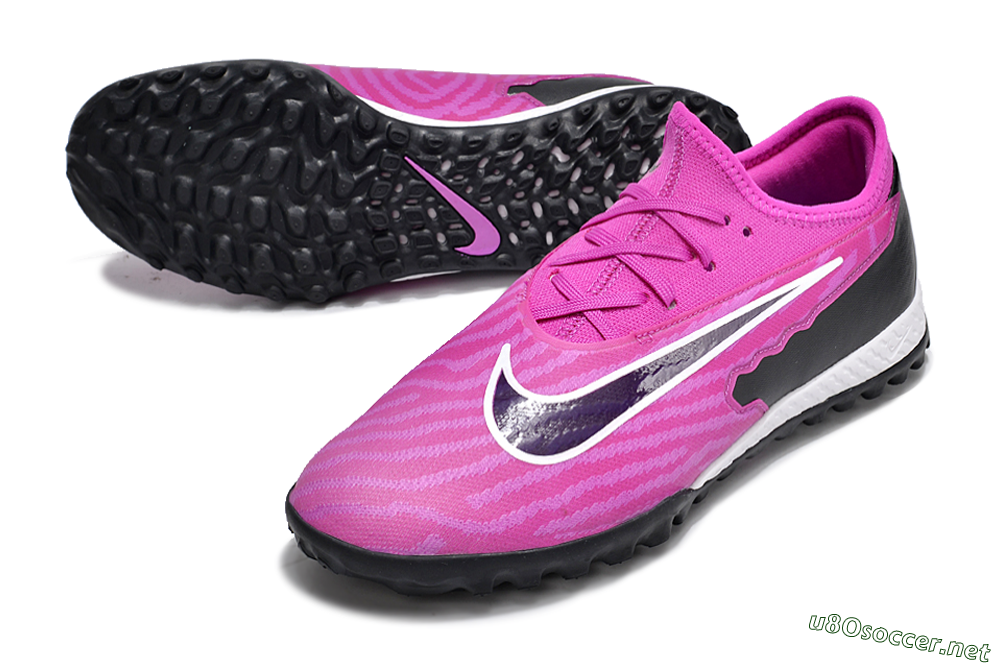 Men's Nike React Phantom GX Pro TF Football Shoes - Pink/Purple/Black 3