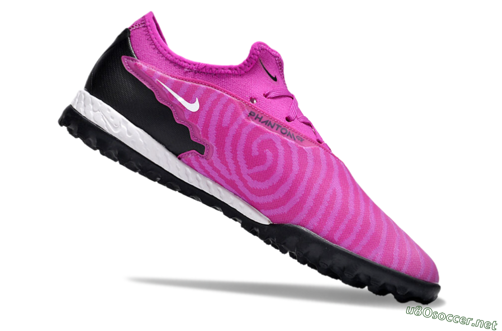 Men's Nike React Phantom GX Pro TF Football Shoes - Pink/Purple/Black 4
