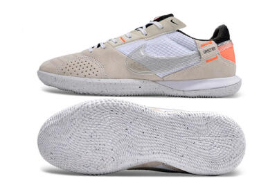 Men's Nike Street Gato IC Football Shoes - Brown/White/Orange