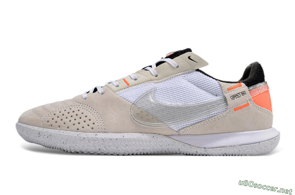 Men's Nike Street Gato IC Football Shoes - Brown/White/Orange 0