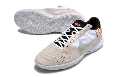 Men's Nike Street Gato IC Football Shoes - Brown/White/Orange