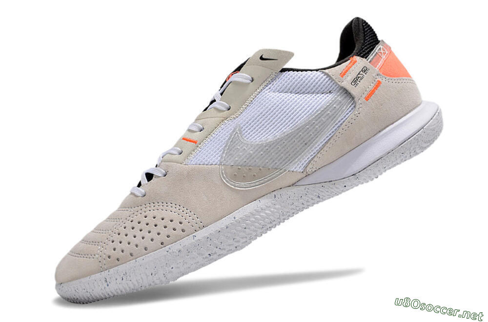 Men's Nike Street Gato IC Football Shoes - Brown/White/Orange 5