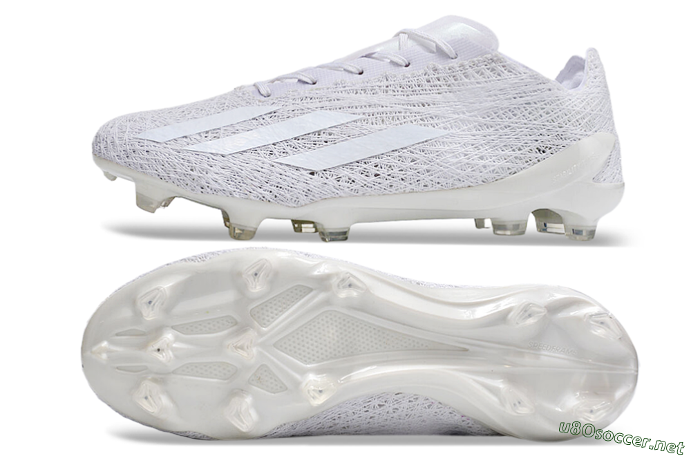 Men's Adidas X Crazyfast Strung+ FG Football Boots - White/Beige 1