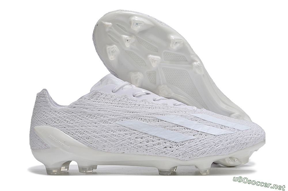 Men's Adidas X Crazyfast Strung+ FG Football Boots - White/Beige 2