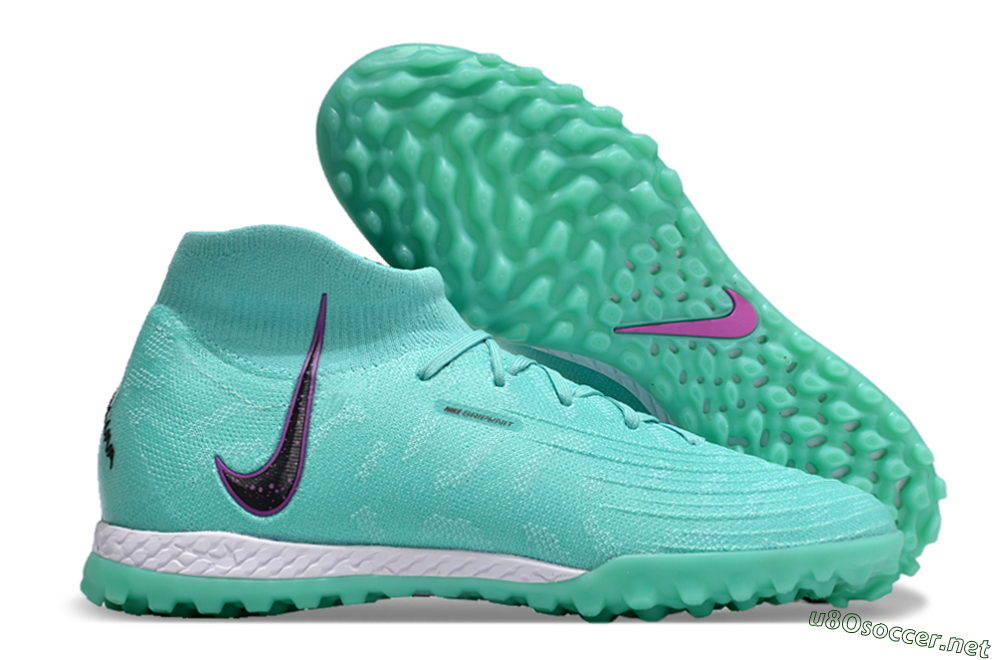 Unisex Nike Phantom Luna 2 Elite LV8 TF Football Shoes - Jade/Black/Purple 2