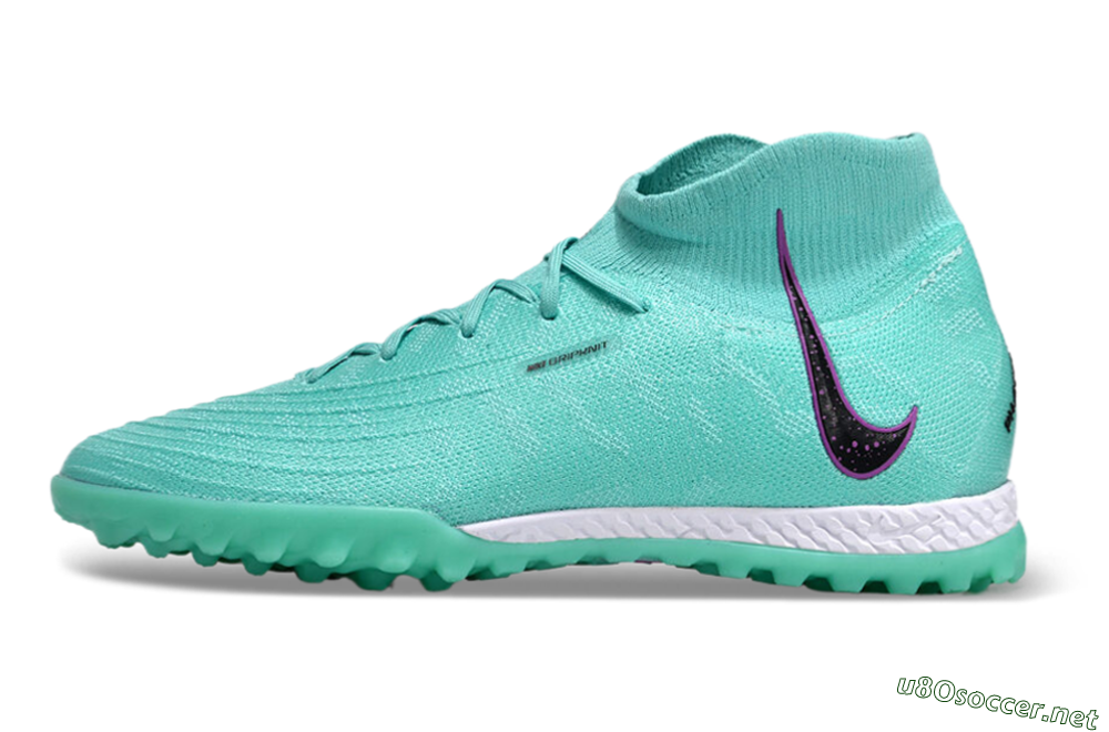 Unisex Nike Phantom Luna 2 Elite LV8 TF Football Shoes - Jade/Black/Purple 0