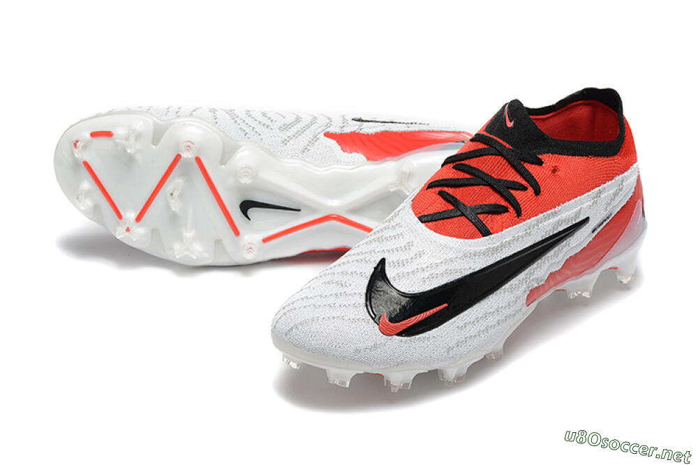 Men's Nike Phantom GX Elite FG Football Boots - White/Red/Black 3