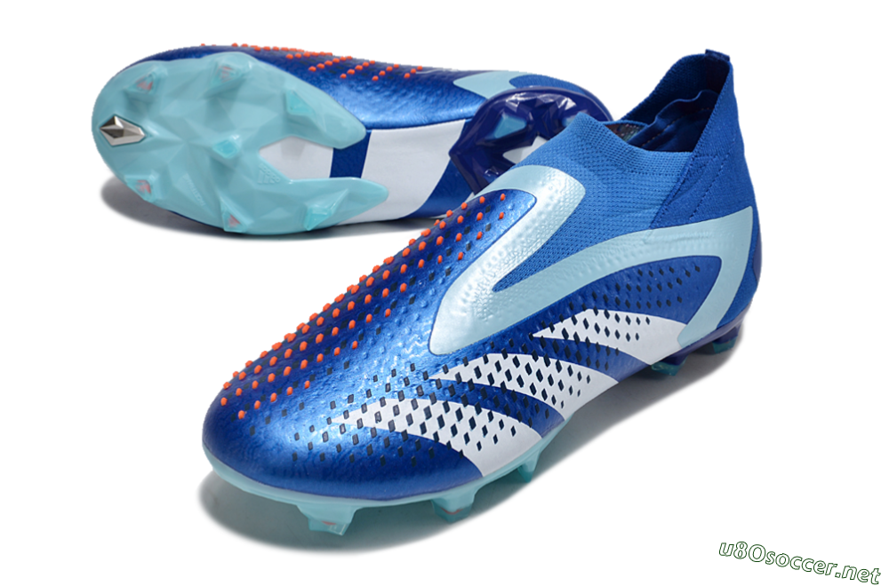 Men's Adidas Predator Accuracy+ FG Football Boots - Blue/White/Orange 3