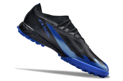 Men's Adidas X Crazyfast.1 TF Football Shoes - Black/Blue
