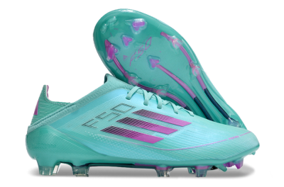 Unisex Adidas F50 Adizero FG Football Boots - Jade/Purple/Blue