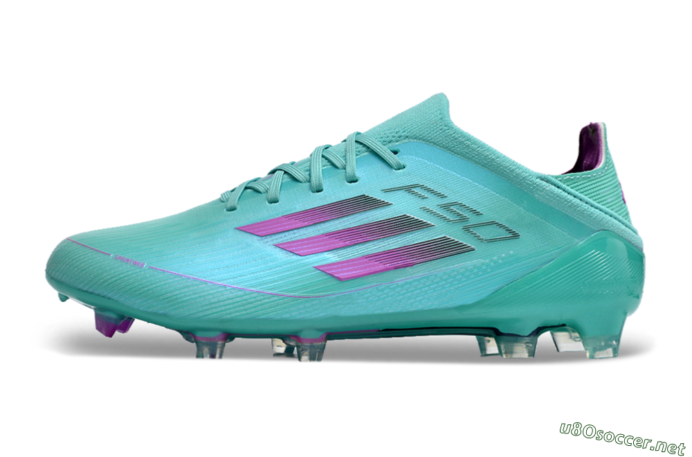 Unisex Adidas F50 Adizero FG Football Boots - Jade/Purple/Blue 0