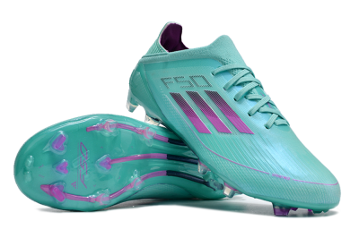 Unisex Adidas F50 Adizero FG Football Boots - Jade/Purple/Blue