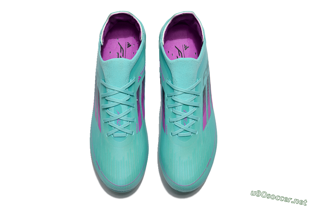 Unisex Adidas F50 Adizero FG Football Boots - Jade/Purple/Blue 4