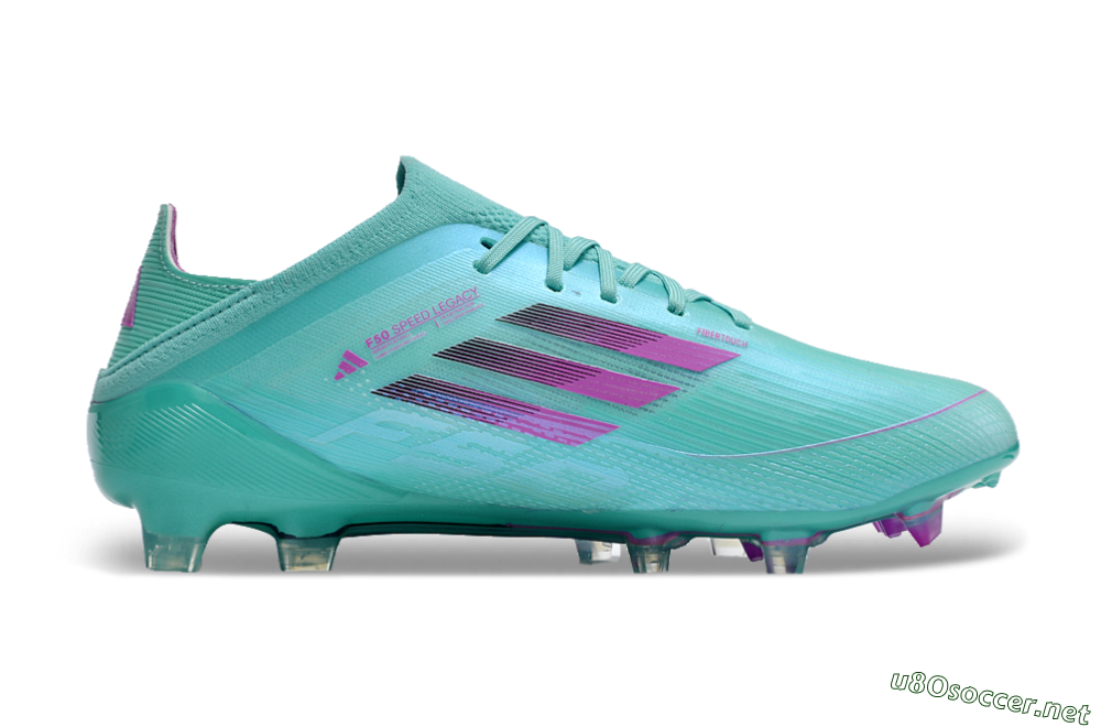 Unisex Adidas F50 Adizero FG Football Boots - Jade/Purple/Blue 7