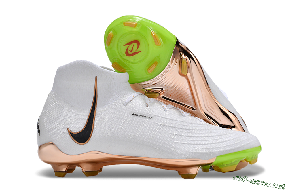Unisex Nike Phantom Luna Elite NU FG Football Boots - White/Black/Gold 2