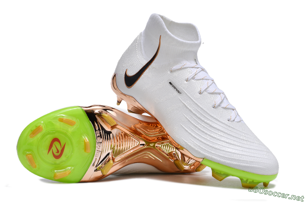 Unisex Nike Phantom Luna Elite NU FG Football Boots - White/Black/Gold 3