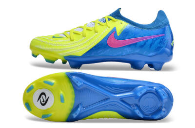 Unisex Nike Phantom Luna Elite FG Football Boots - Yellow/Blue/Pink