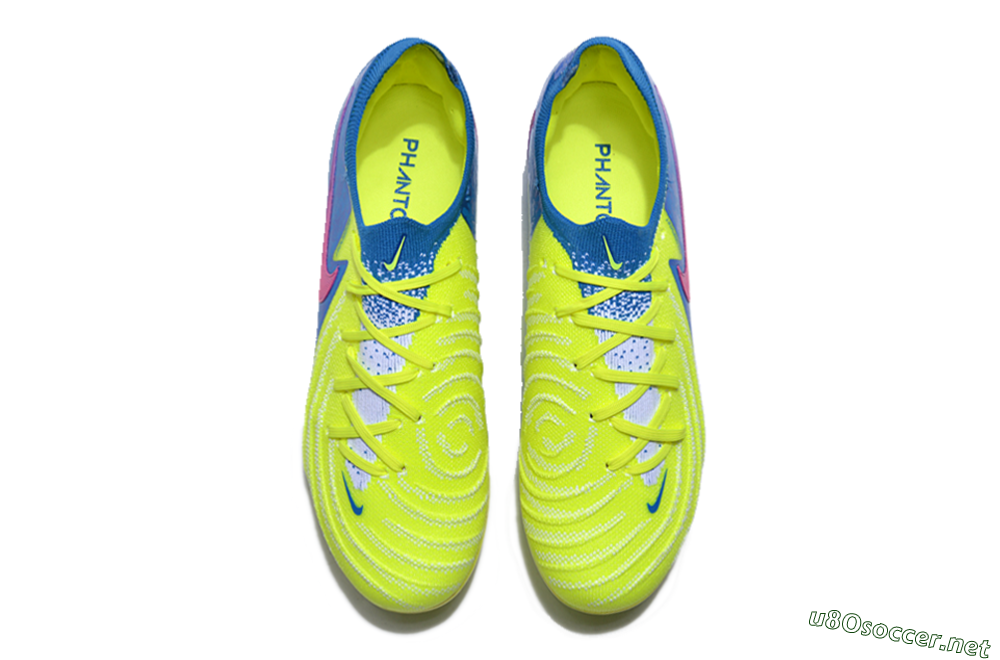Unisex Nike Phantom Luna Elite FG Football Boots - Yellow/Blue/Pink 4