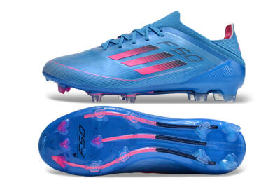 Unisex Adidas F50 Adizero FG Football Boots - Blue/Pink