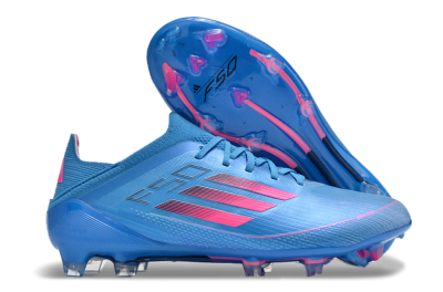Unisex Adidas F50 Adizero FG Football Boots - Blue/Pink