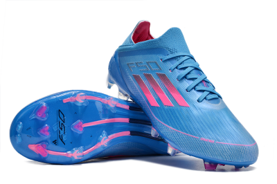 Unisex Adidas F50 Adizero FG Football Boots - Blue/Pink