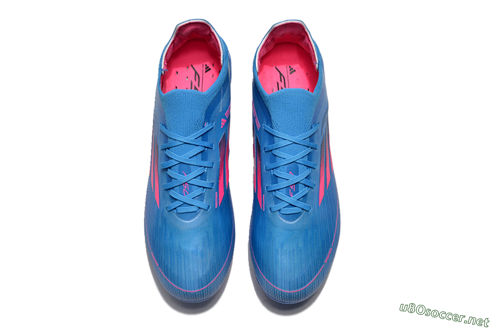 Unisex Adidas F50 Adizero FG Football Boots - Blue/Pink 4