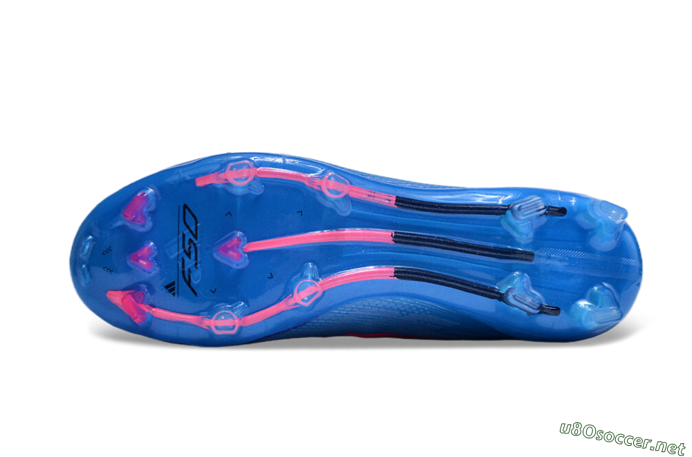 Unisex Adidas F50 Adizero FG Football Boots - Blue/Pink 6