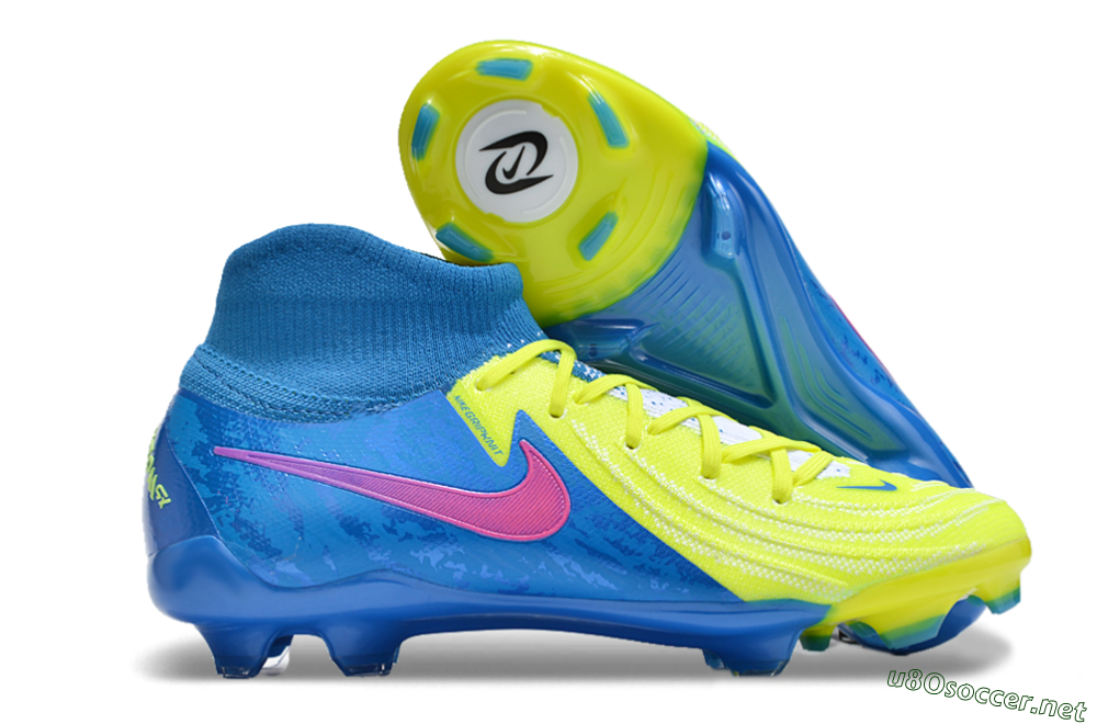 Unisex Nike Phantom Luna Elite NU FG Football Boots - Yellow/Blue/Pink 2