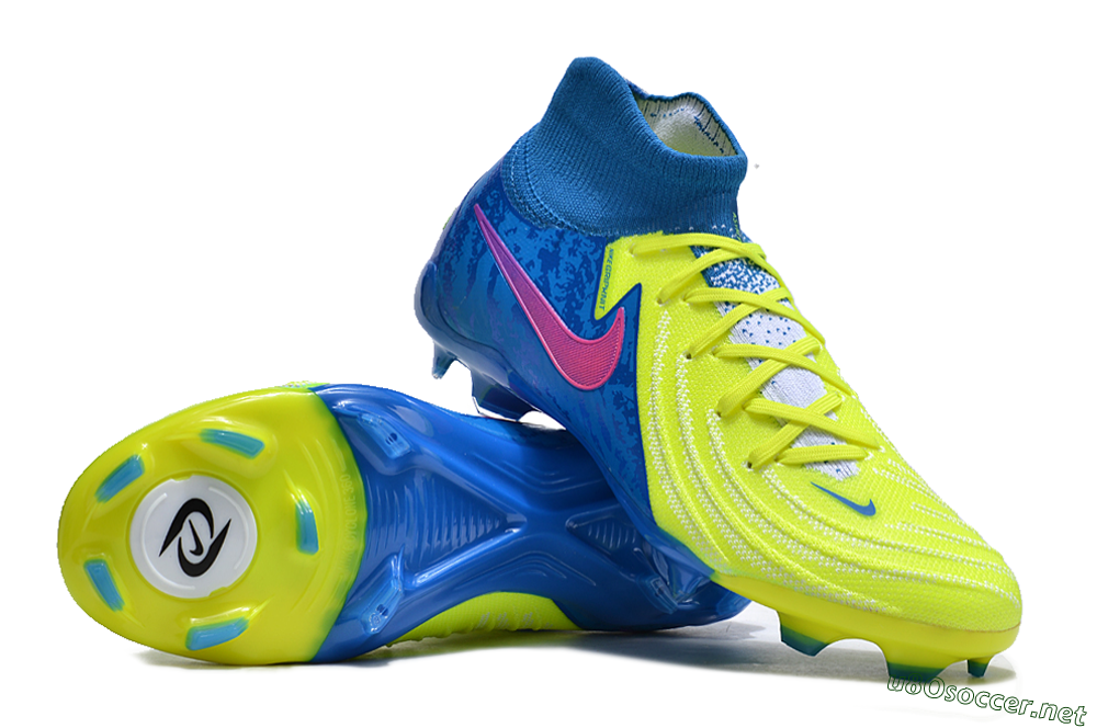 Unisex Nike Phantom Luna Elite NU FG Football Boots - Yellow/Blue/Pink 3