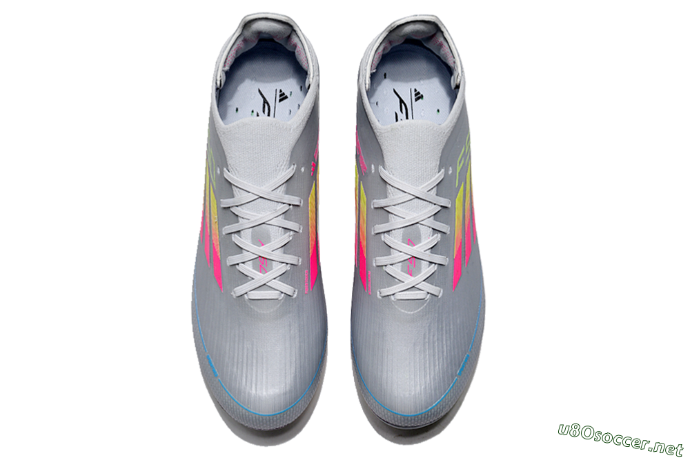 Unisex Adidas F50 Adizero FG Football Boots - Silver/Yellow/Pink 4