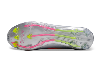 Unisex Adidas F50 Adizero FG Football Boots - Silver/Yellow/Pink