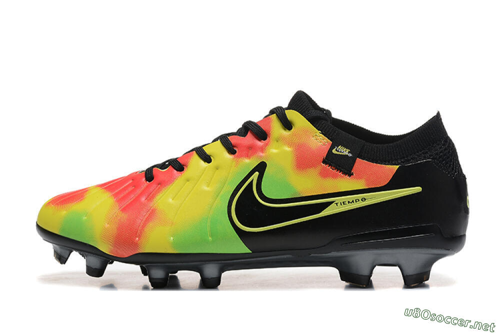 Men's Nike Tiempo Legend 10 Elite FG Football Boots - Black/Rainbow 0