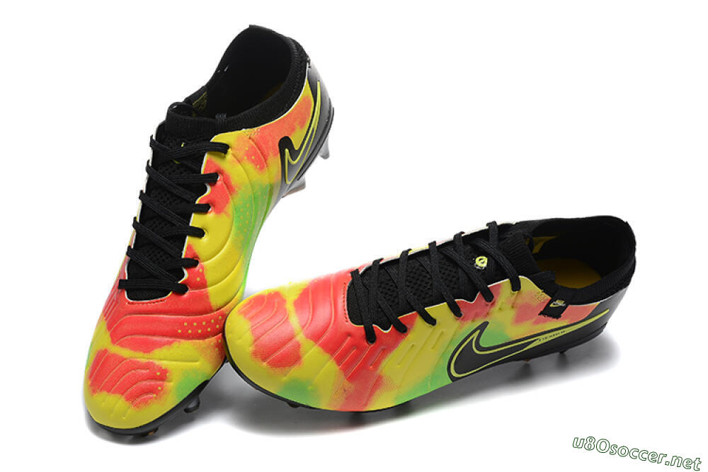 Men's Nike Tiempo Legend 10 Elite FG Football Boots - Black/Rainbow 6