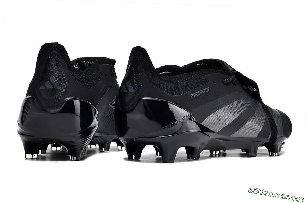 Men's Adidas Predator Elite Foldover Tongue FG Football Boots - Black/Silver/Blue 6