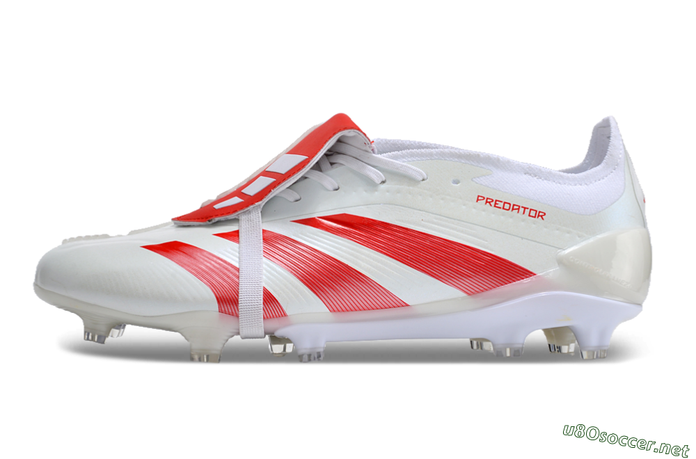 Men's Adidas Predator Elite Foldover Tongue FG Football Boots - Beige/Red/White 0