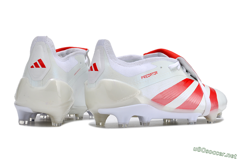 Men's Adidas Predator Elite Foldover Tongue FG Football Boots - Beige/Red/White 6