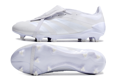 Men's Adidas Predator Elite Foldover Tongue FG Football Boots - White/Beige