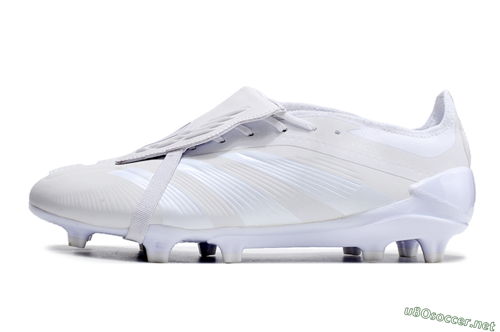 Men's Adidas Predator Elite Foldover Tongue FG Football Boots - White/Beige 0