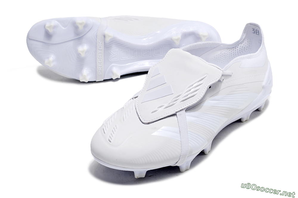 Men's Adidas Predator Elite Foldover Tongue FG Football Boots - White/Beige 3