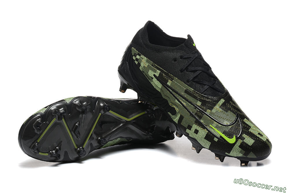 Men's Nike Phantom GX Elite FG Football Boots - Black/Camo/Yellow 4