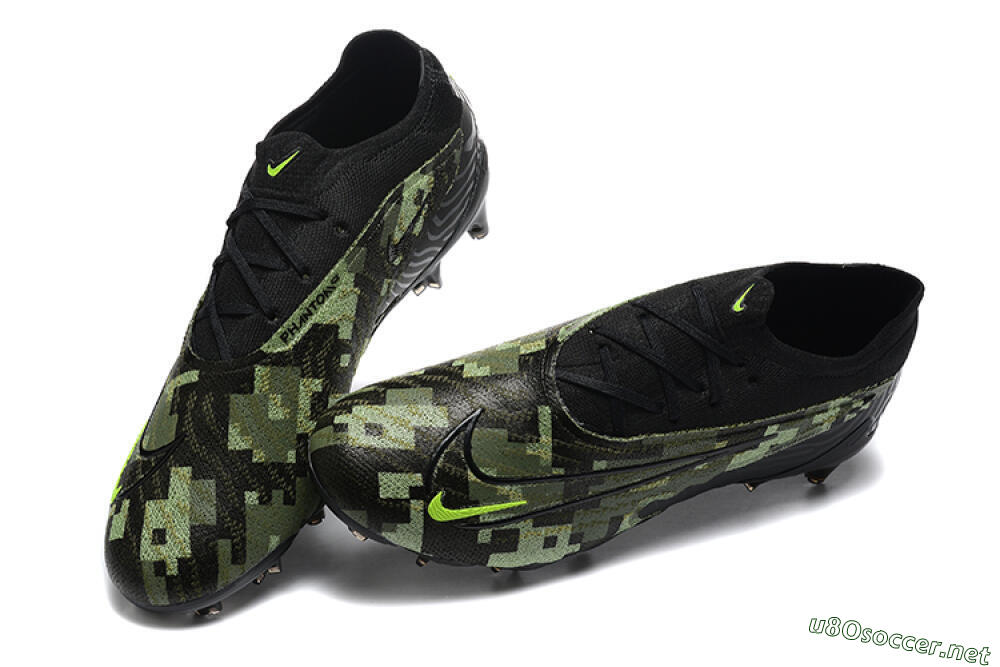 Men's Nike Phantom GX Elite FG Football Boots - Black/Camo/Yellow 6
